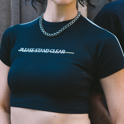 Please Stand Clear Crop Top