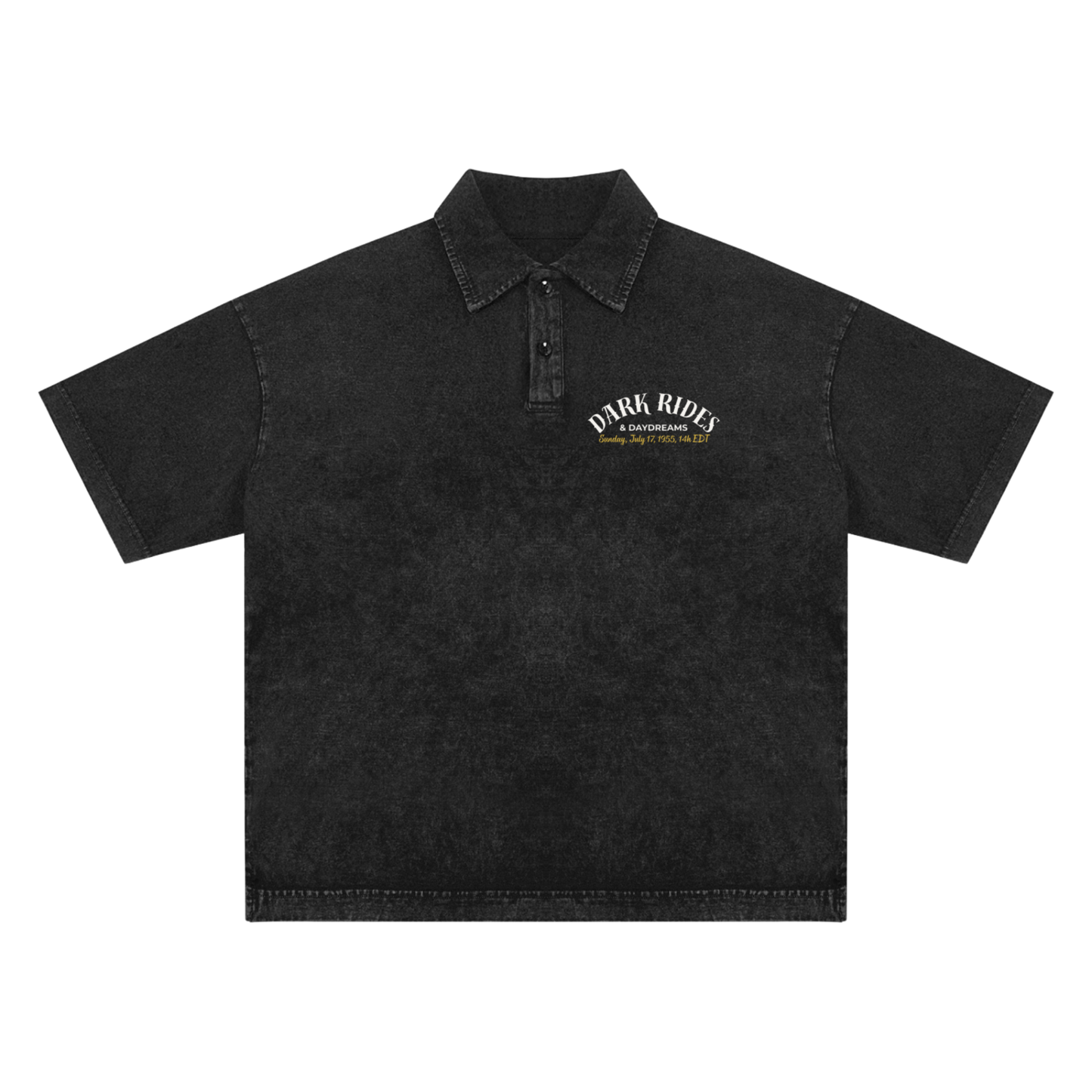 Dark Rides & Daydreams Heavyweight Snow-Washed Polo