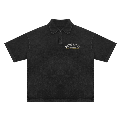 Dark Rides & Daydreams Heavyweight Snow-Washed Polo