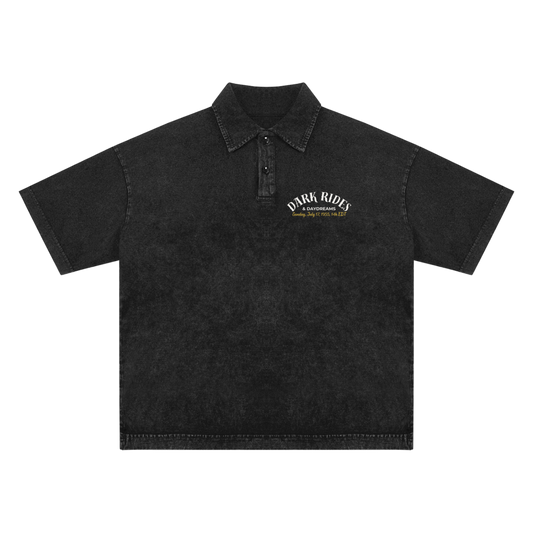 Dark Rides & Daydreams Heavyweight Snow-Washed Polo