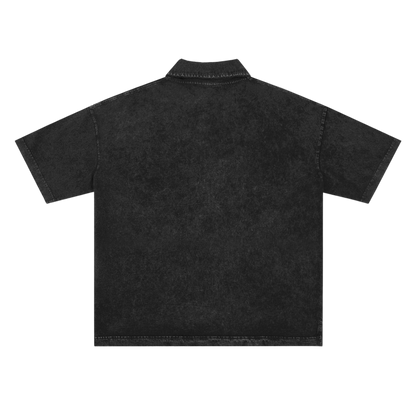 Dark Rides & Daydreams Heavyweight Snow-Washed Polo