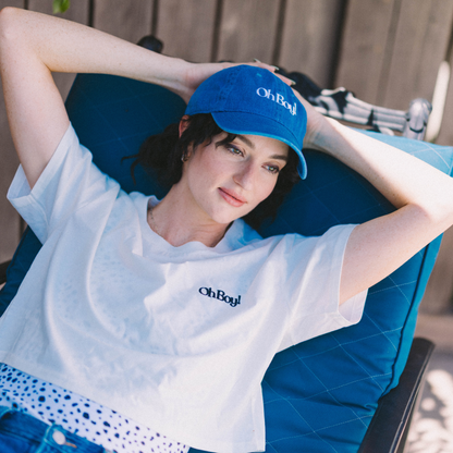 Signature Embroidered Cropped Tee