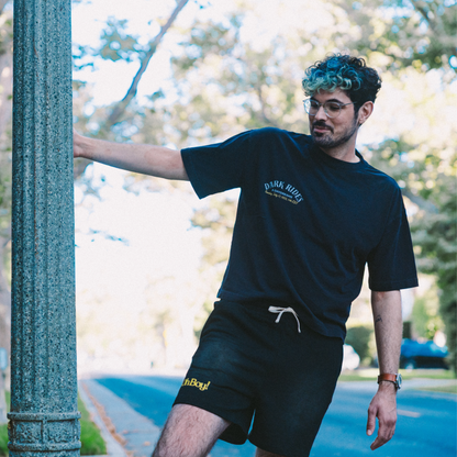 Signature Sun Fade Raw Edge Cotton Shorts