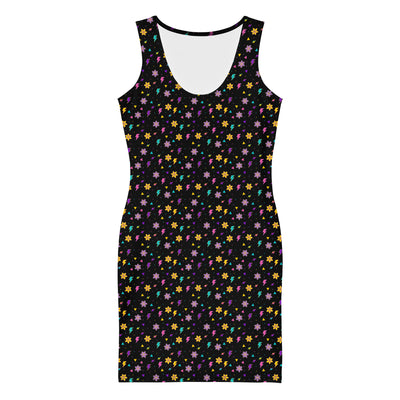 Powerline Sleeveless Mini Dress