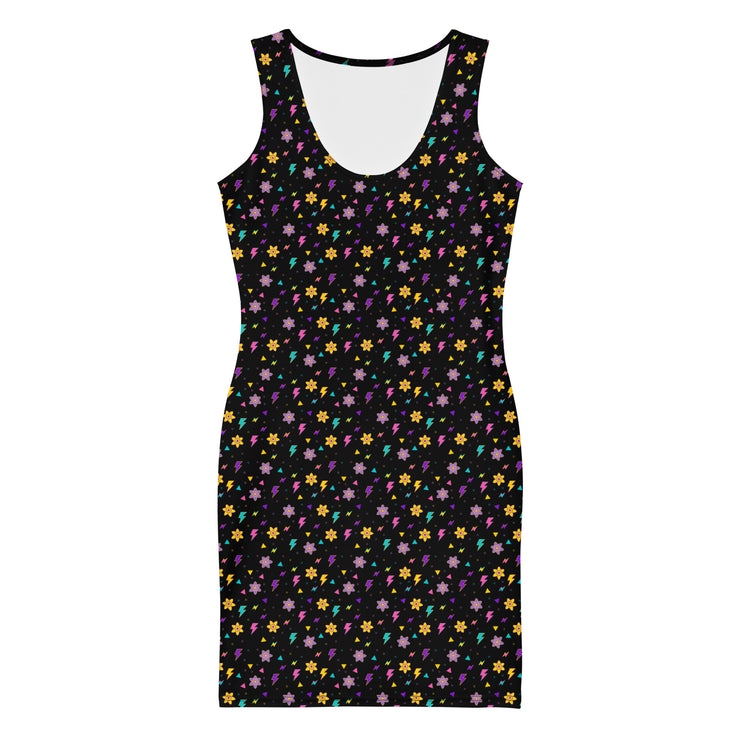 Powerline Sleeveless Mini Dress