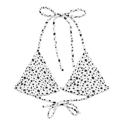 Dalmatian Recycled String Bikini Top