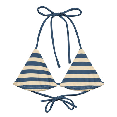 Smee Stripe Recycled String Bikini Top