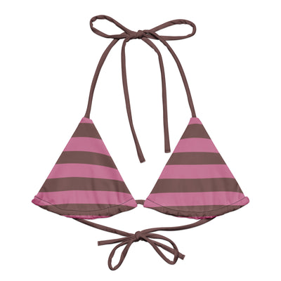 Cheshire Stripe Recycled String Bikini Top