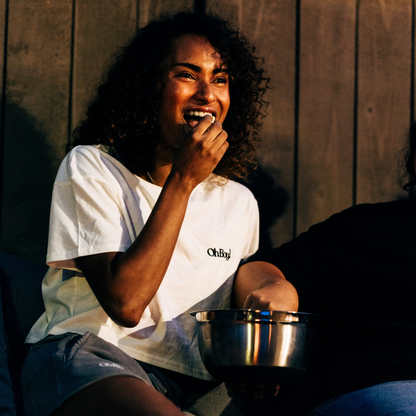 Signature Embroidered Cropped Tee