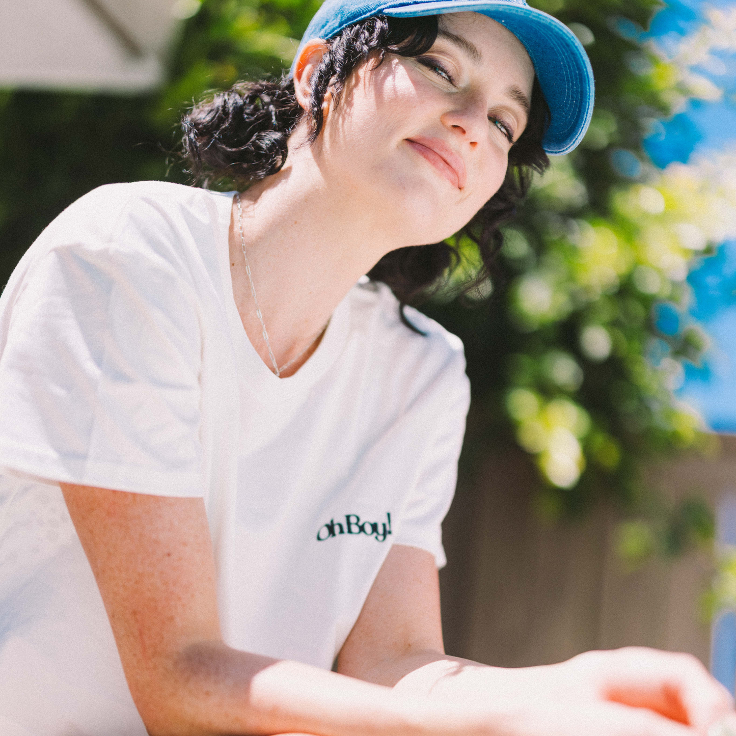 Signature Embroidered Cropped Tee