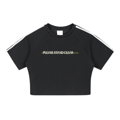 Please Stand Clear Crop Top